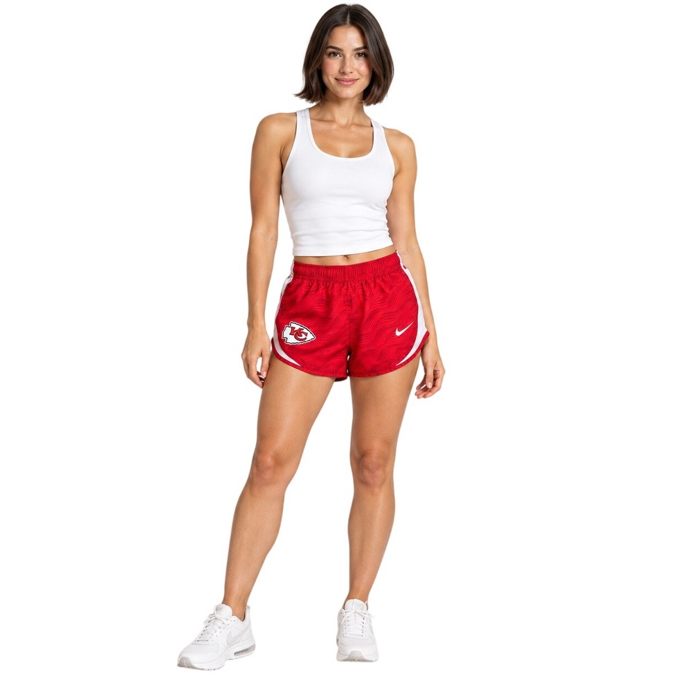 Nike Kansas City Chiefs Women's Tempo Dri-FIT Shorts S NFL Game Day Tailgate